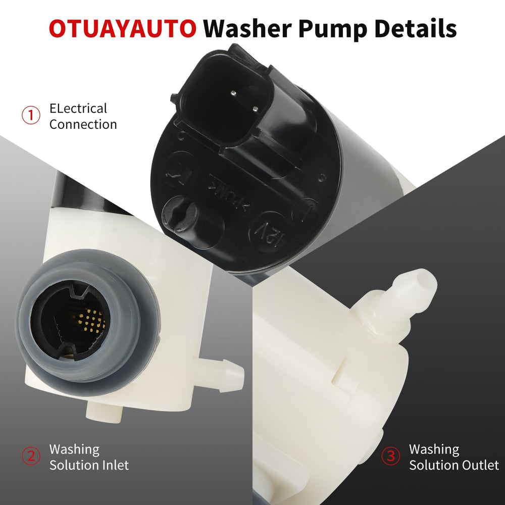 OTUAYAUTO pump next to ruler to show compact size for precise fit