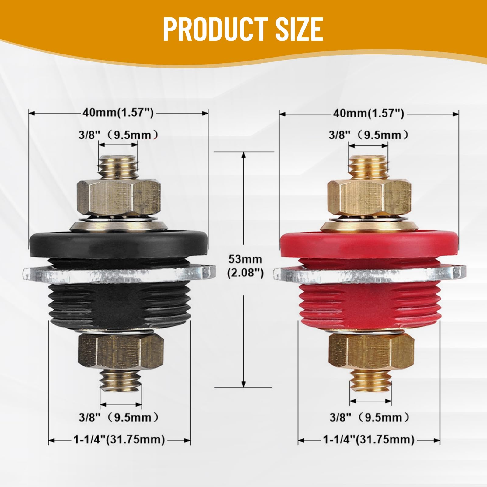 OUKENS close-up of brass stud shows durable conductivity and corrosion resistance