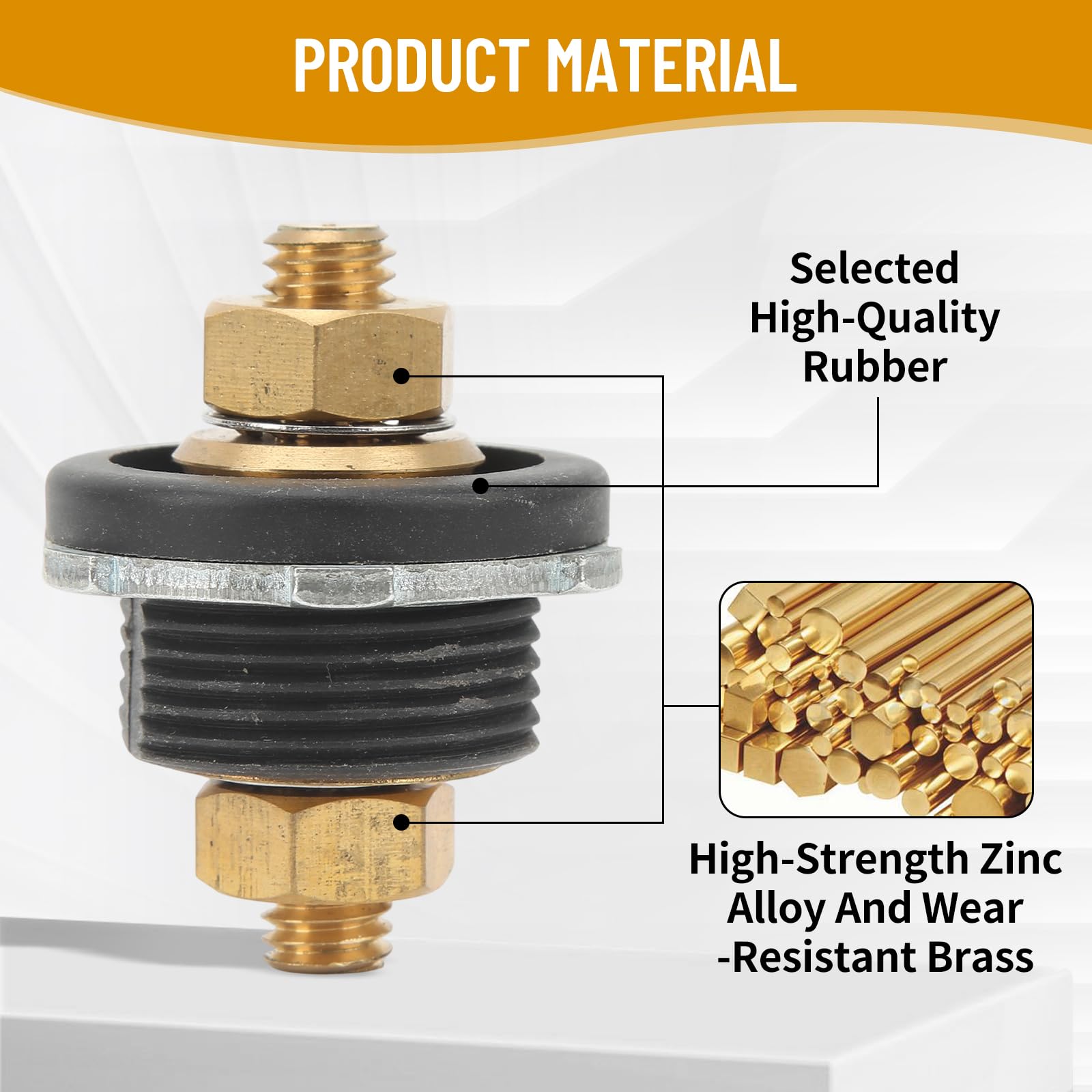 OUKENS rubber seal with zinc alloy housing protects against moisture and vibration