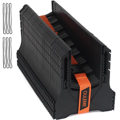 OULEME front view of 30ft sewer hose support showing organized layout and portability