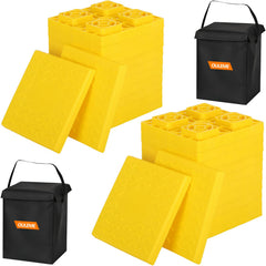 OULEME front view of 24-pack levelers showing bright yellow kit and clear count