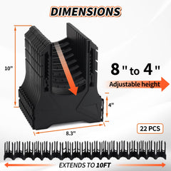 OULEME close-up of height adjustment stand showing quick slide and secure lock