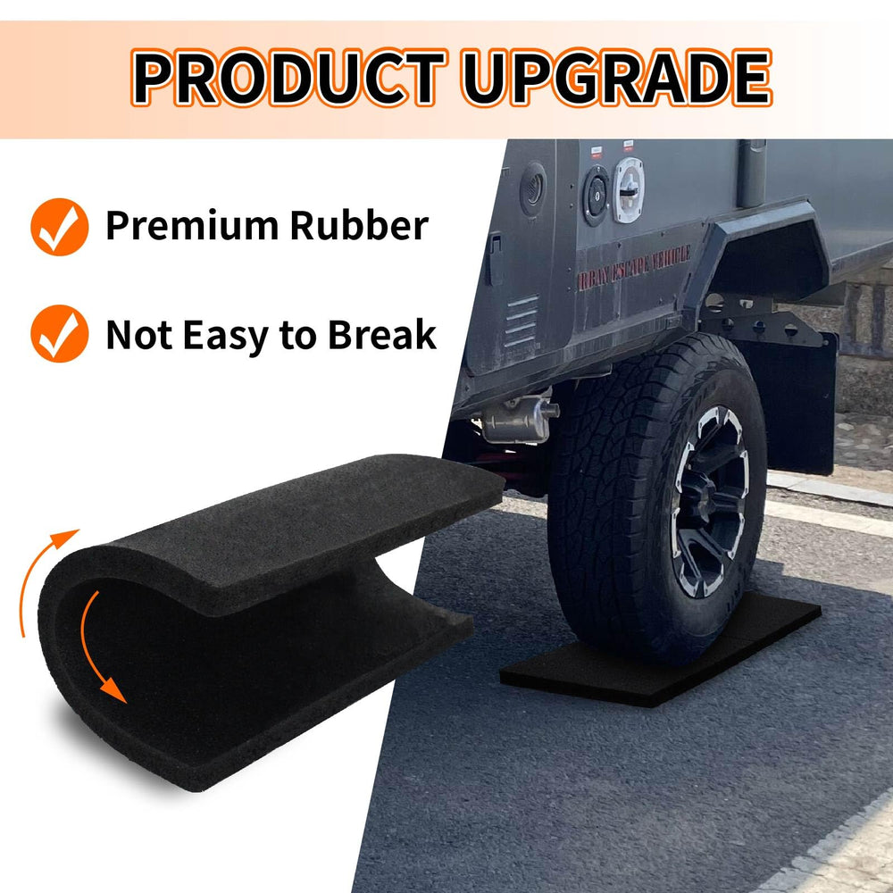 OULEME pad under RV tire preventing flat-spotting during long-term parking