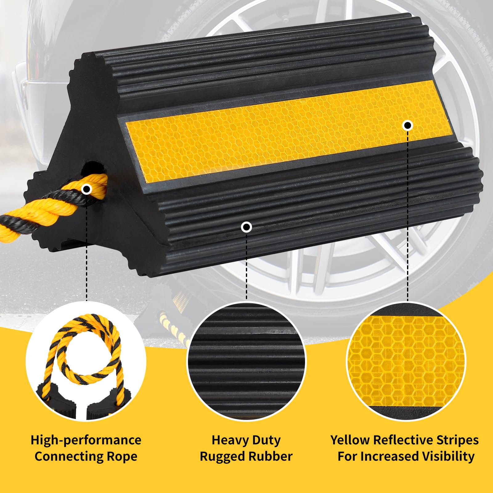 OULEME reflective strips detail boosting visibility for night parking