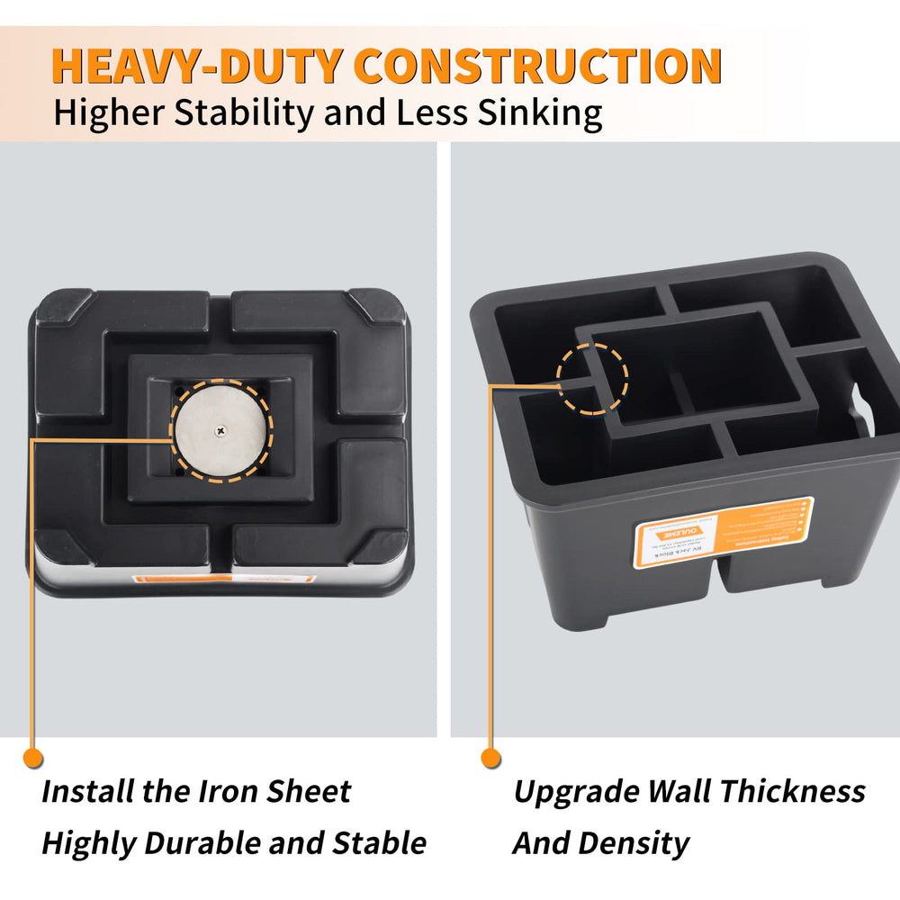 OULEME jack block next to ruler for scale illustrating compact strong footprint