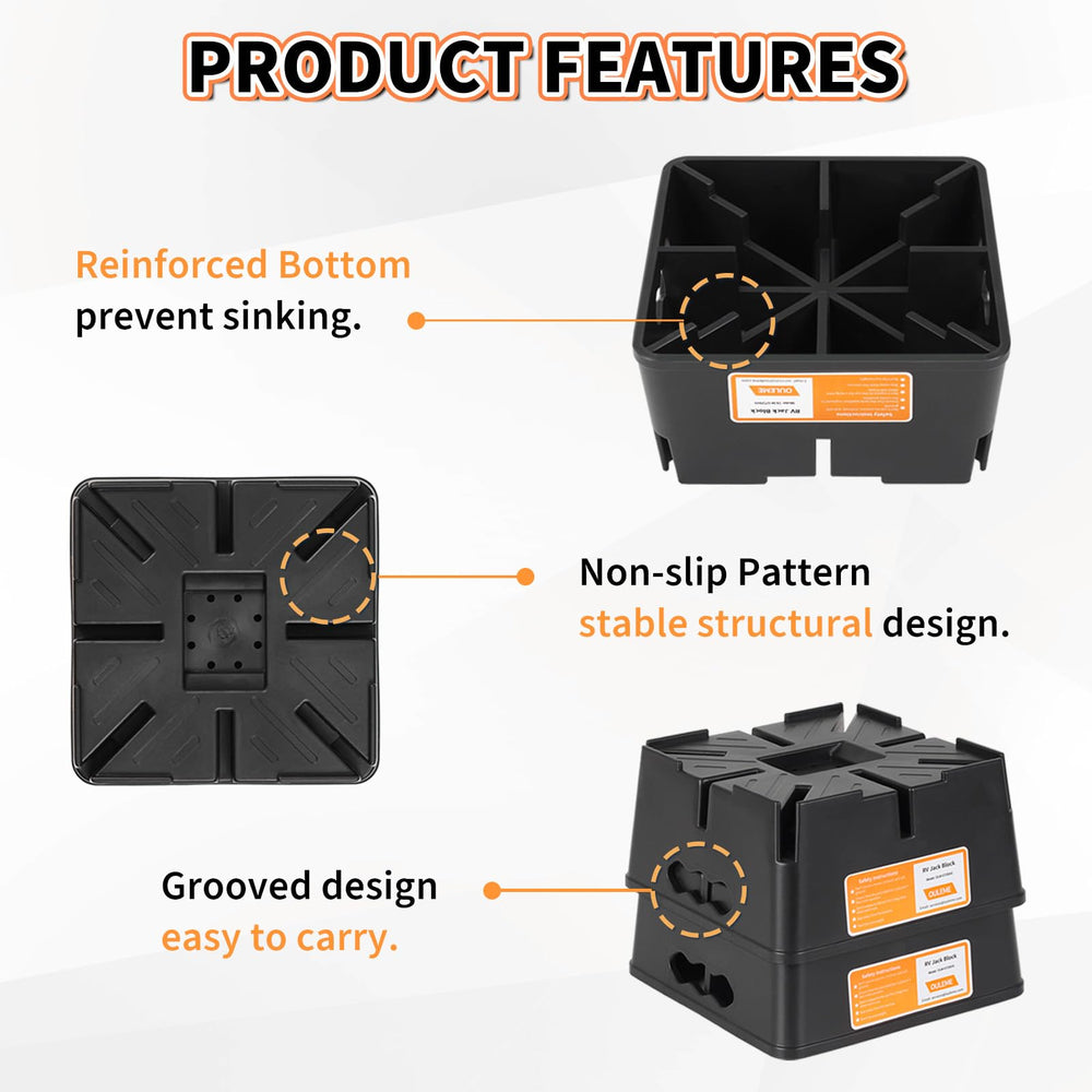 OULEME block supporting a trailer tongue wheel for safer towing setup