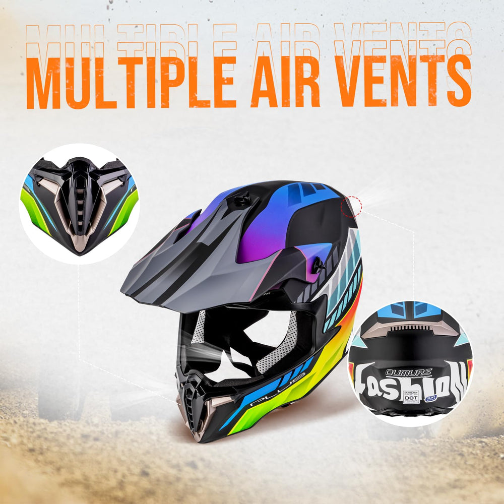 Oumurs goggles closeup blocking wind and UV for clearer trail vision