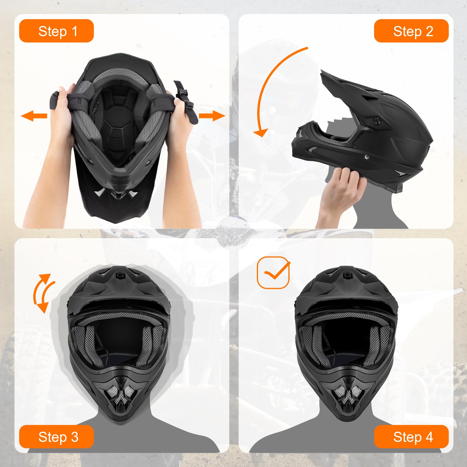 Oumurs protective mask detail showing dust filtration for breathing comfort benefit