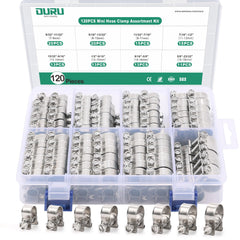OURU front packaging of 120-piece clamp kit showing organization and portability