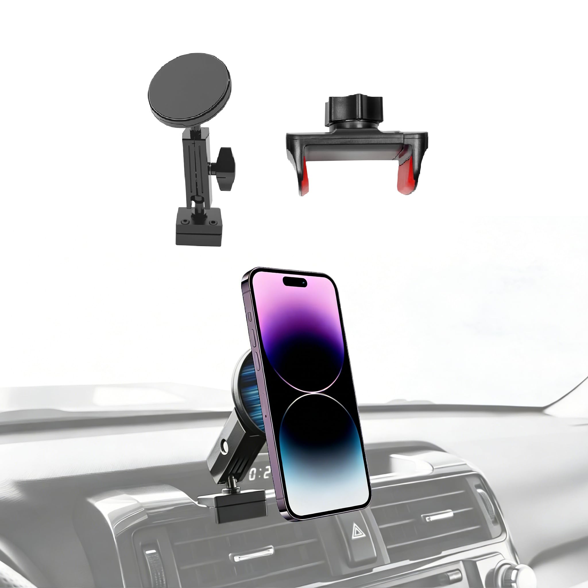 OUSUWO front dashboard view showing neat factory fit and secure placement