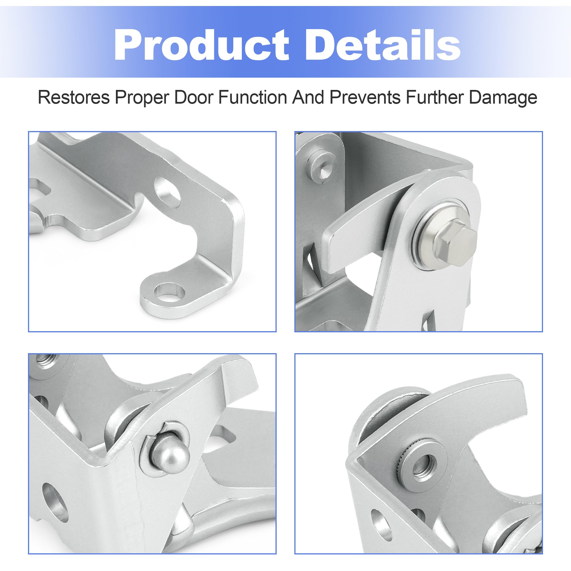 Outopakkle installed on Silverado driver-side upper hinge restoring door alignment