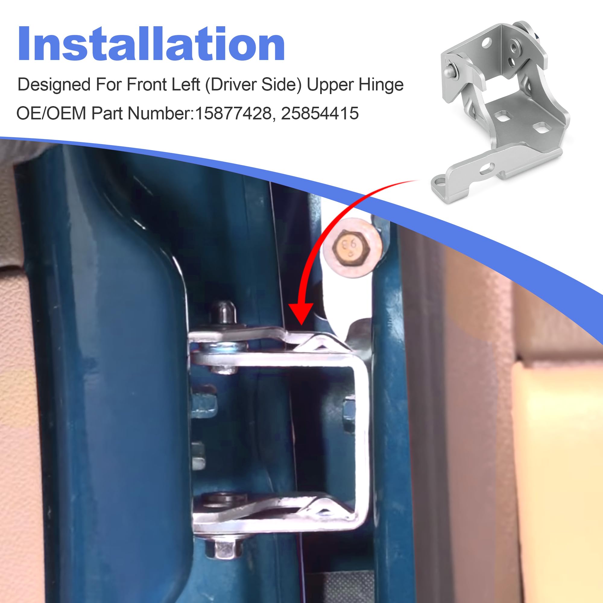 Outopakkle hinge next to ruler showing scale for accurate fit verification