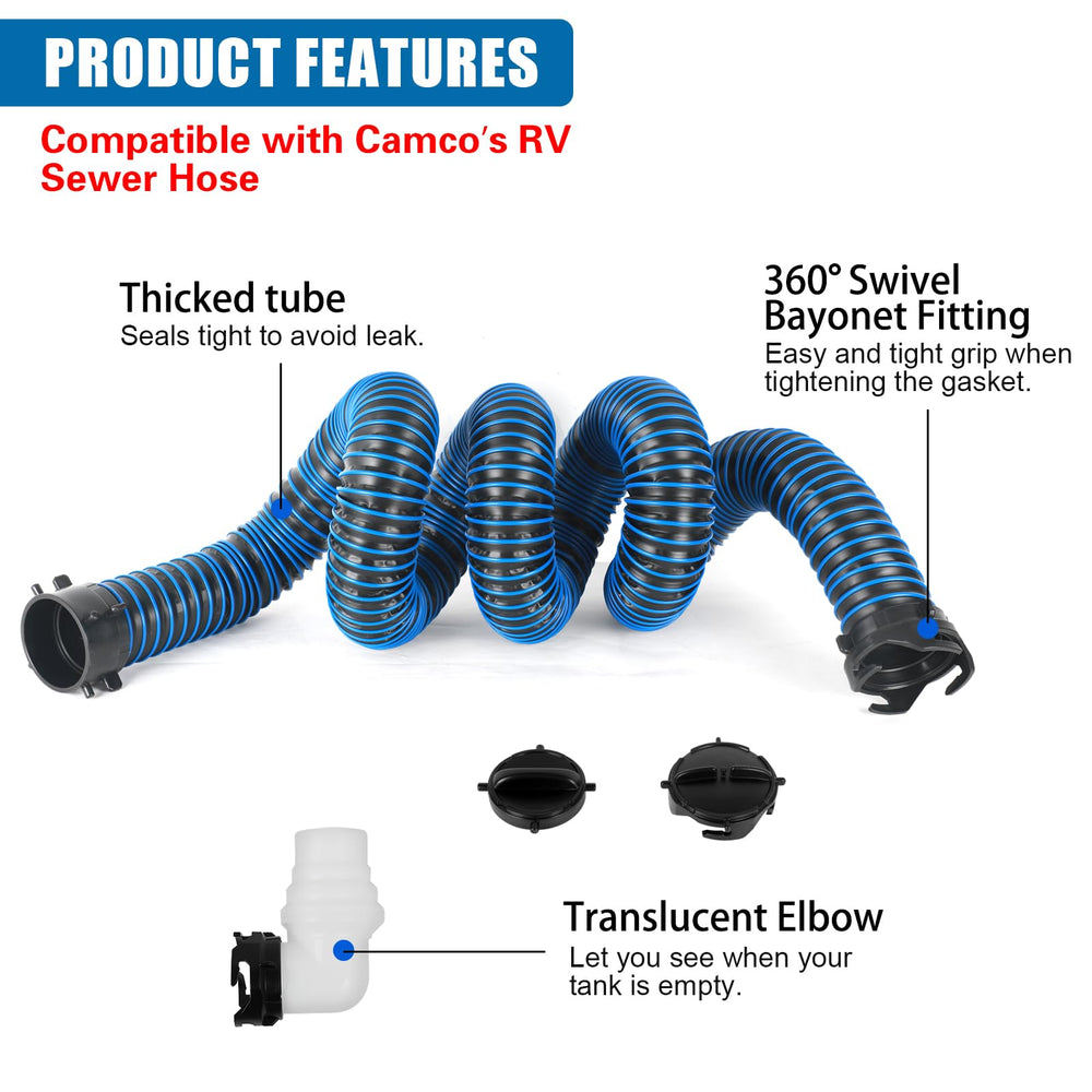 OUTPRIZE compressed hose stored at 4.1ft highlighting compact storage benefit