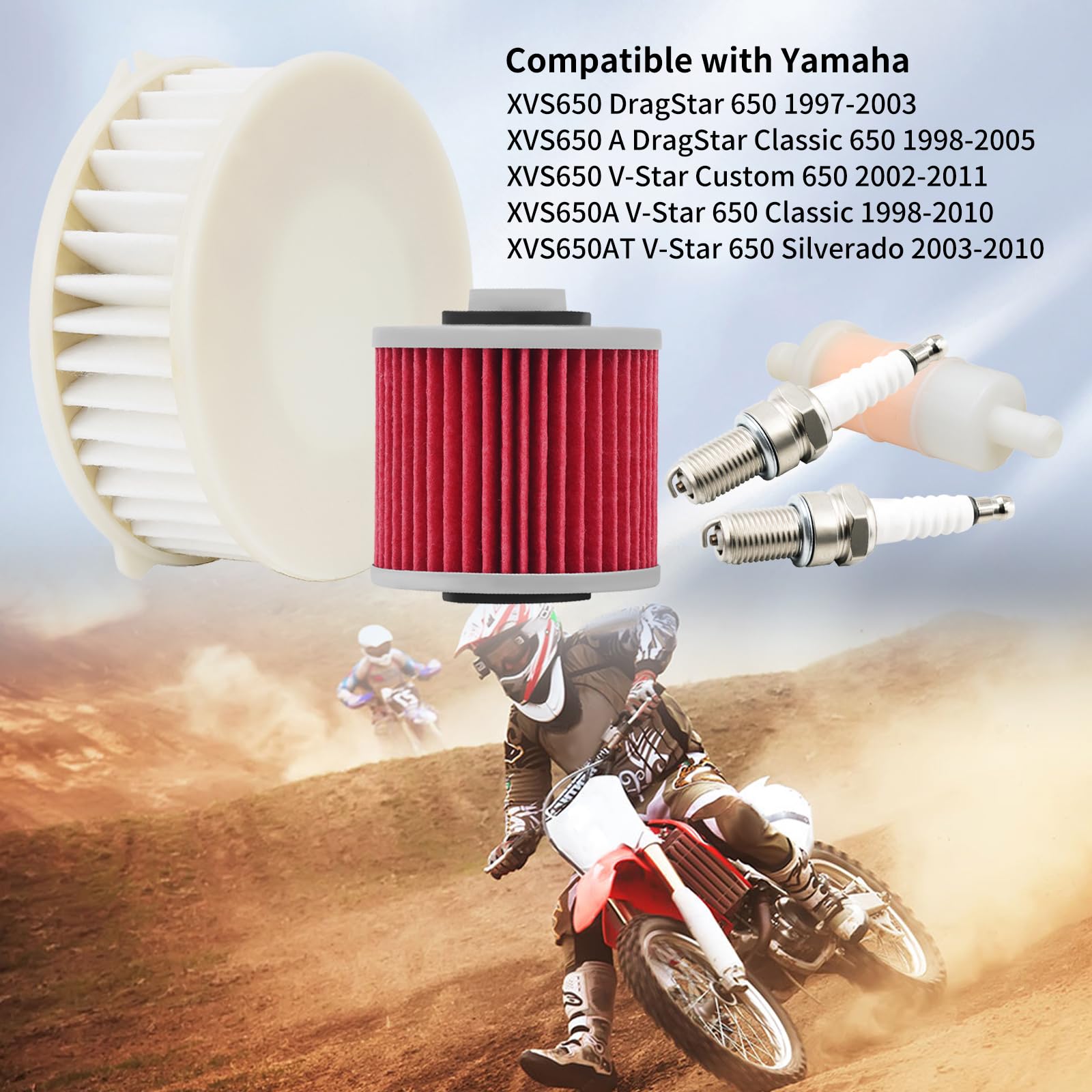 OuYi components being installed on a Yamaha V‑Star showing maintenance ease benefit