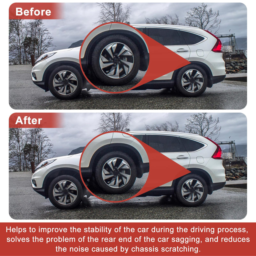 OwnMy installed on a loaded truck rear showing reduced sag and improved load handling