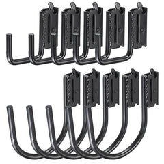 OwnMy front view of 10PCS E Track J Hooks showing full set for quick storage