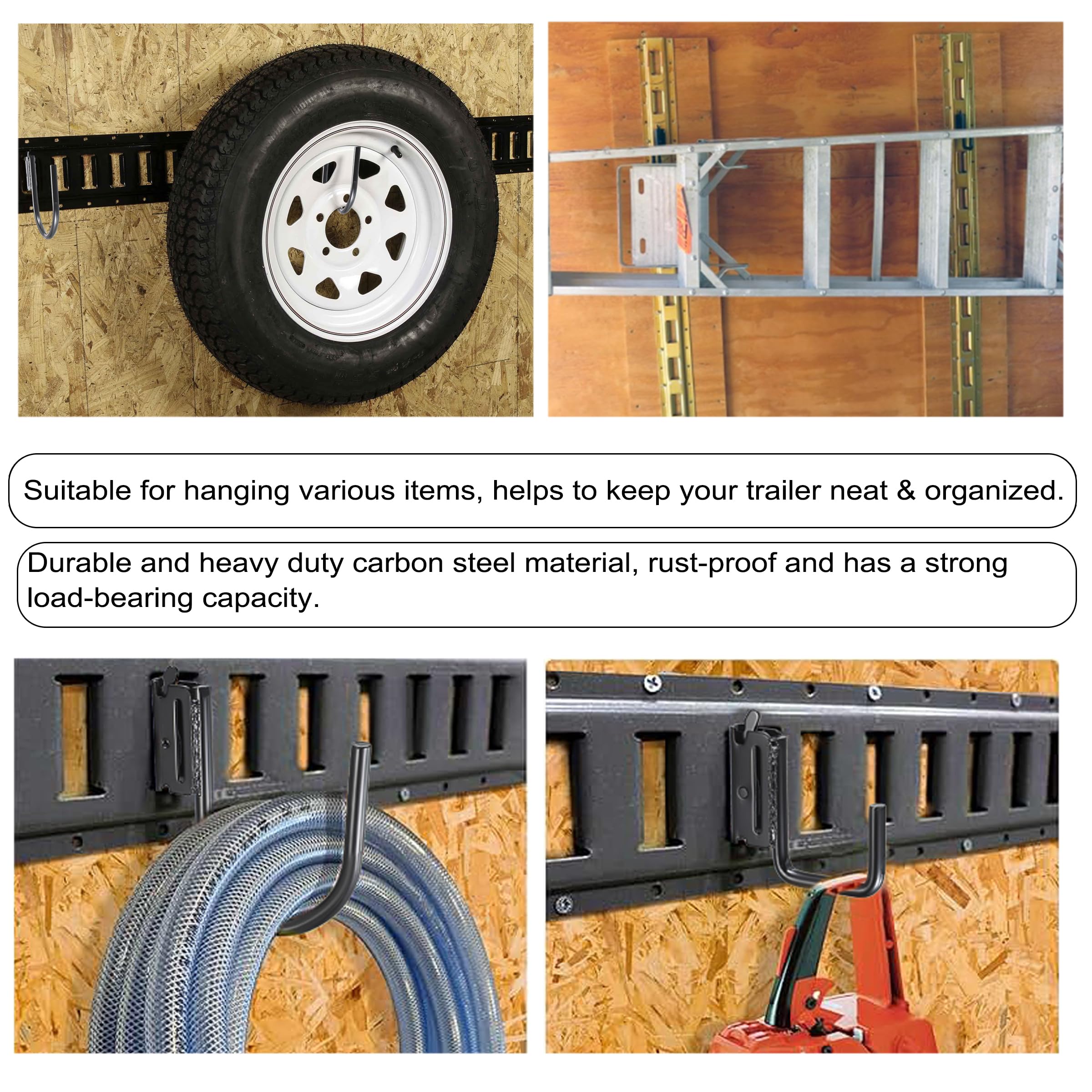 OwnMy hooks holding tools and hoses showing organized space benefit