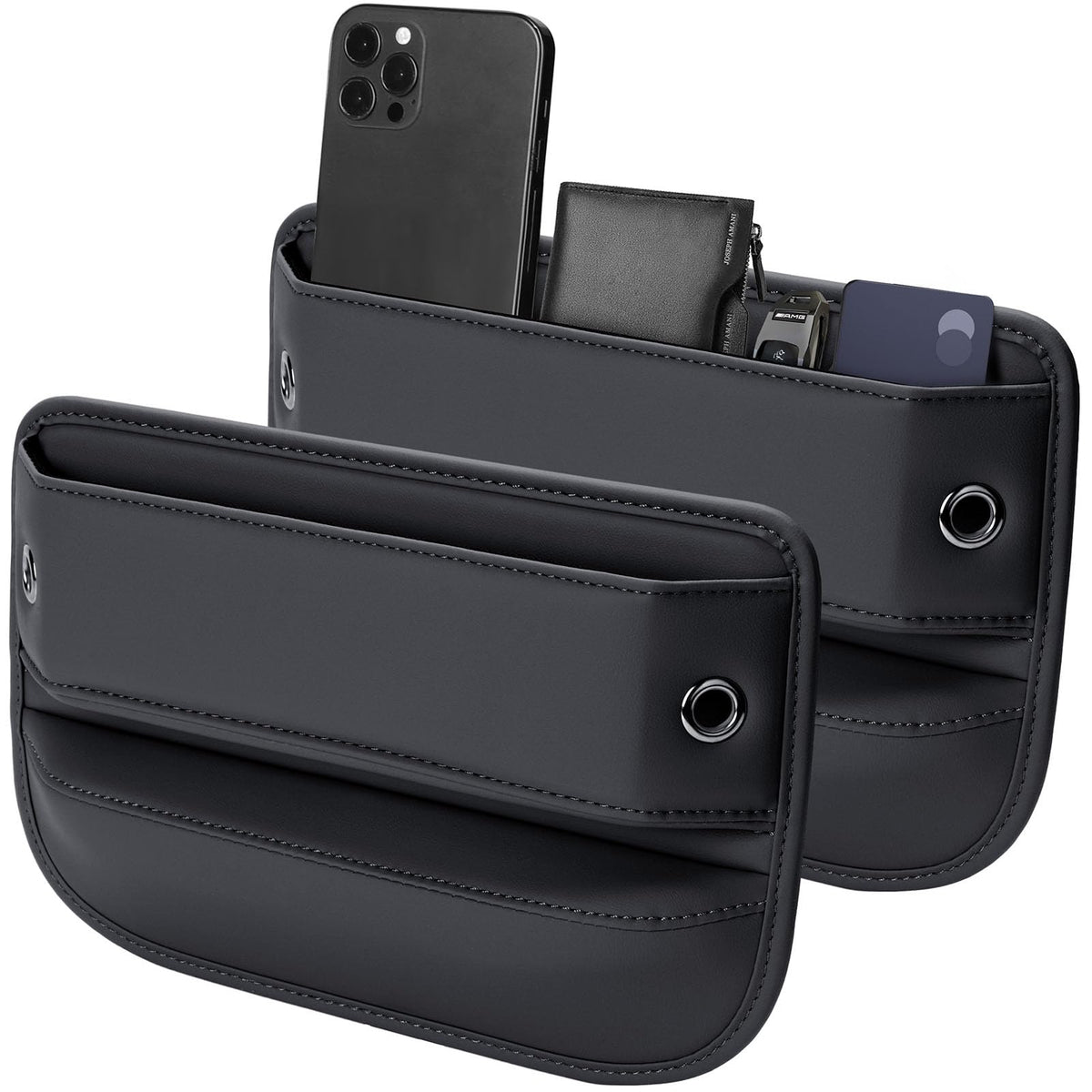 Owntow front view showing two-pack and compact organization benefit