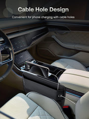 Owntow installed between seat and console keeping items from falling