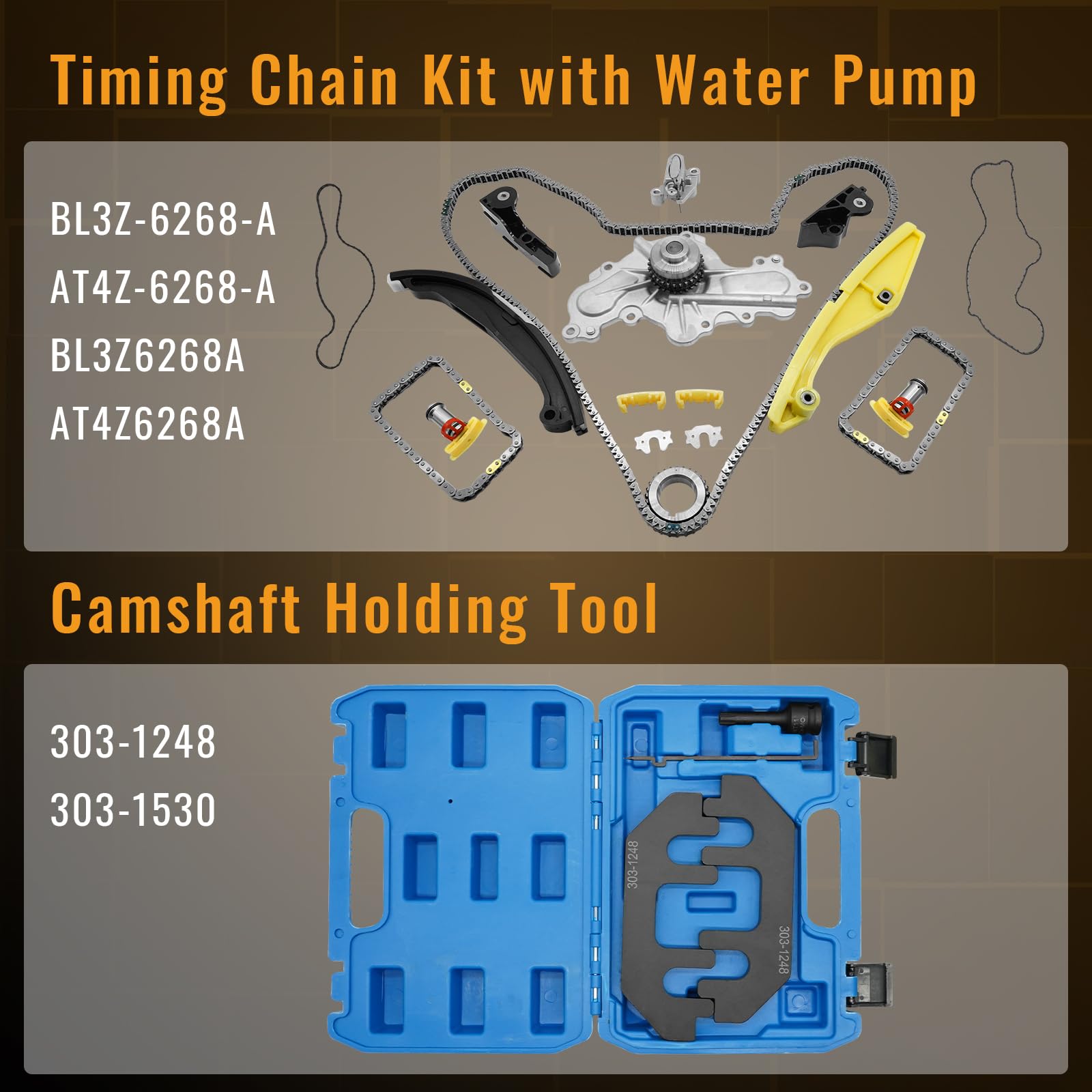 OWNWEEDA camshaft holding tool detail showing secure cam stabilization benefit