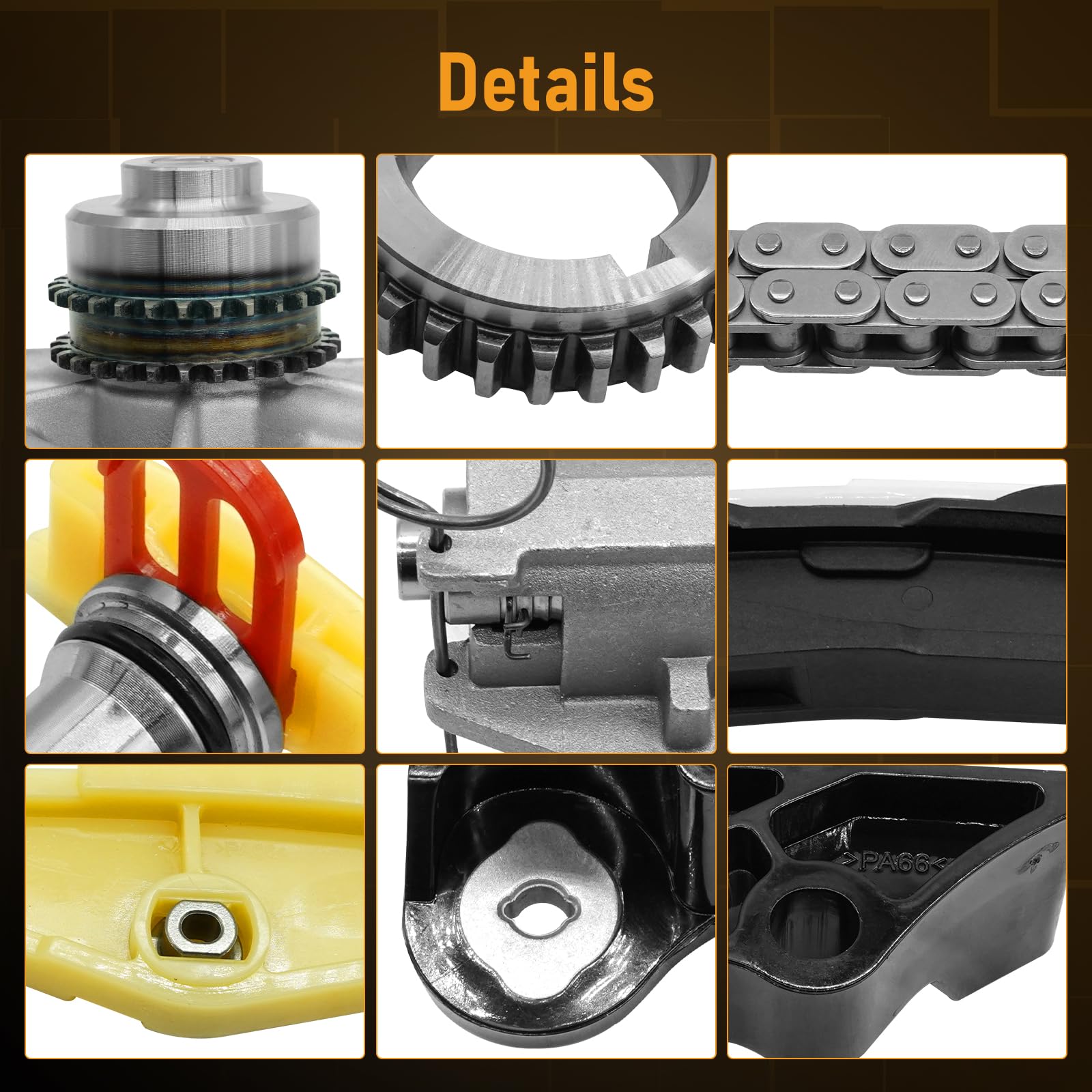 OWNWEEDA tensioners and guides laid out for complete timing system replacement