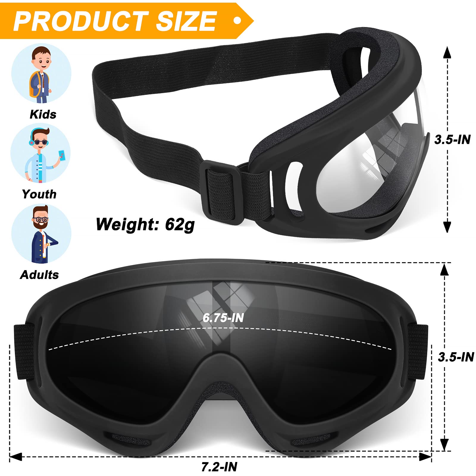 OXG close-up of polycarbonate lens highlighting impact resistance