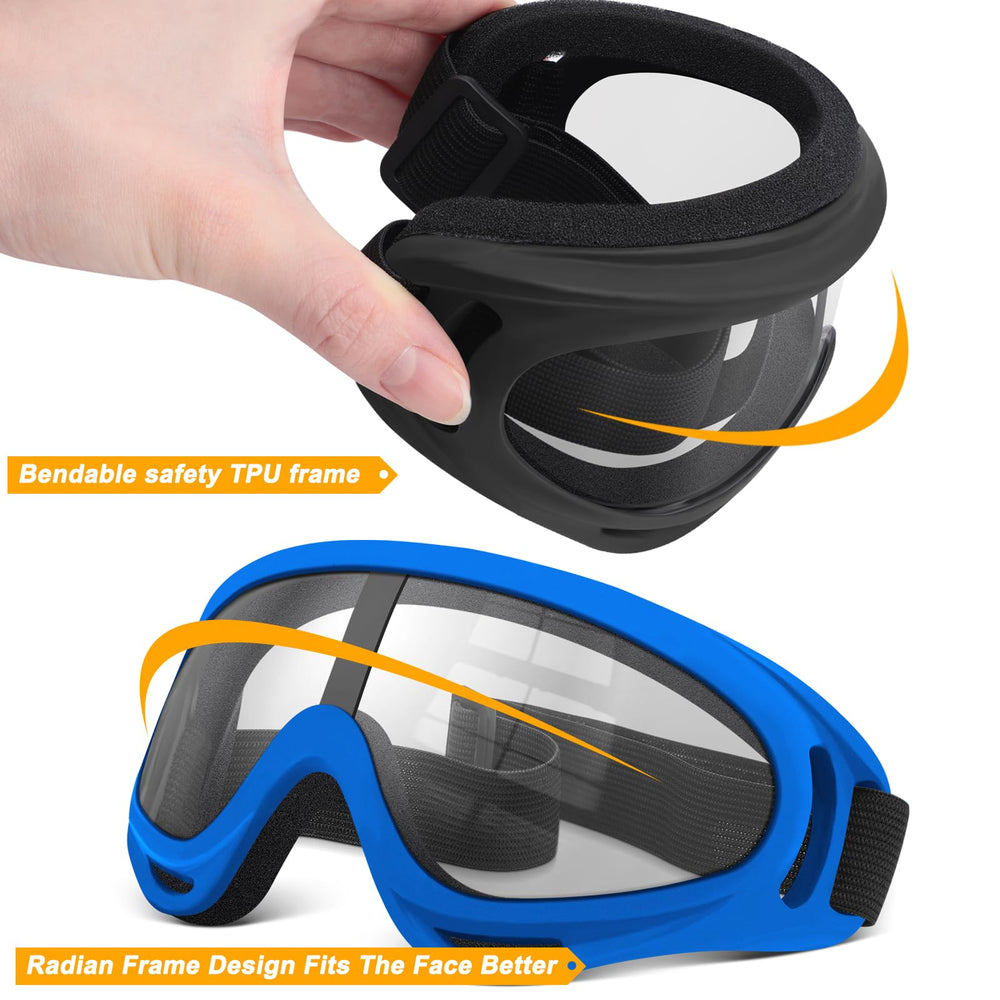 OXG goggles worn with helmet in outdoor setting showing versatile protection