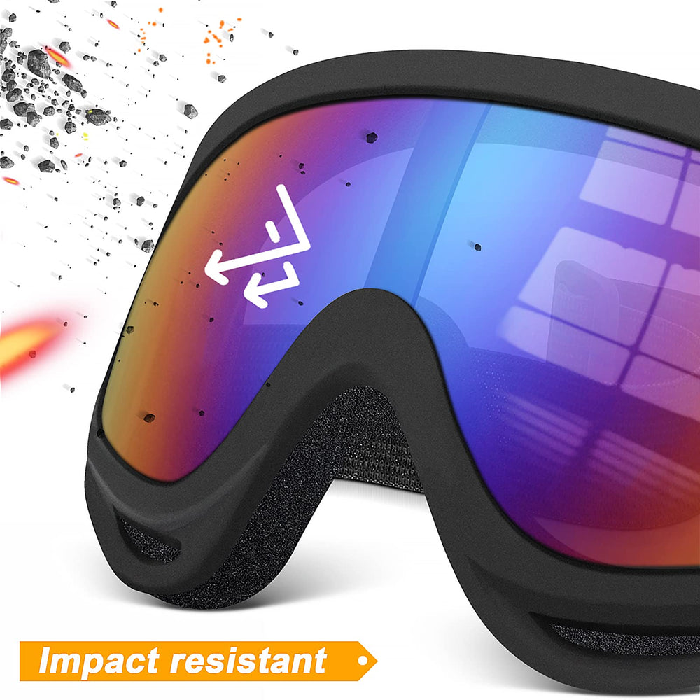 OXG goggles next to hand for scale showing compact lightweight design