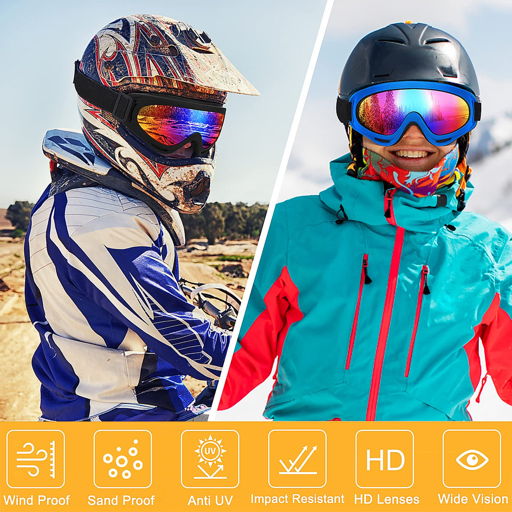OXG goggles in hand for scale showing compact lightweight design and portability