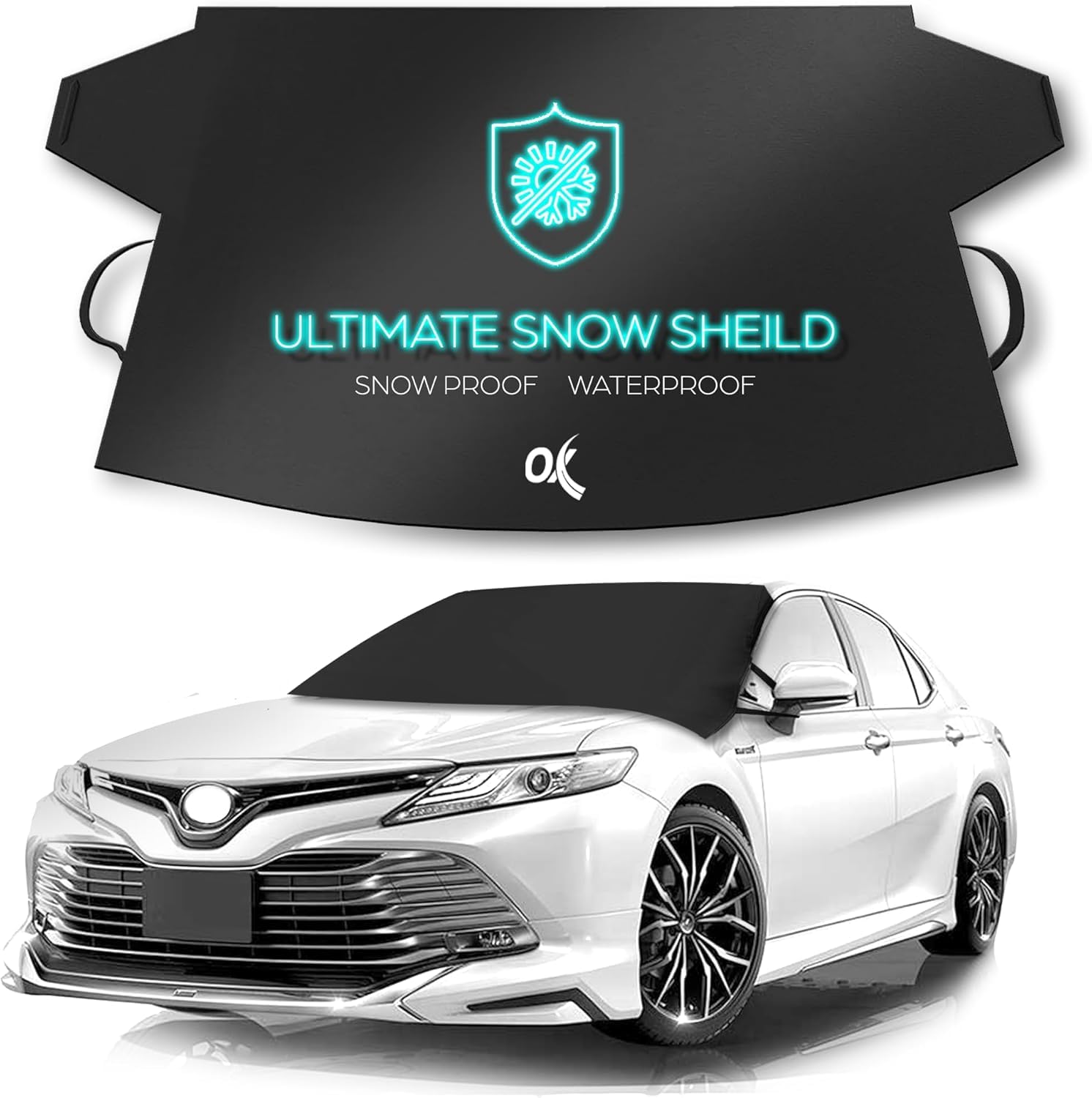 OxGord front view showing full windshield coverage and quick protection