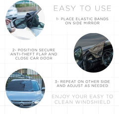 OxGord side panel tucked into door anchoring cover against wind