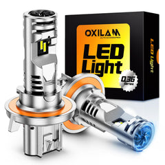 OXILAM H13 front view showing two bulbs and compact plug-and-play form