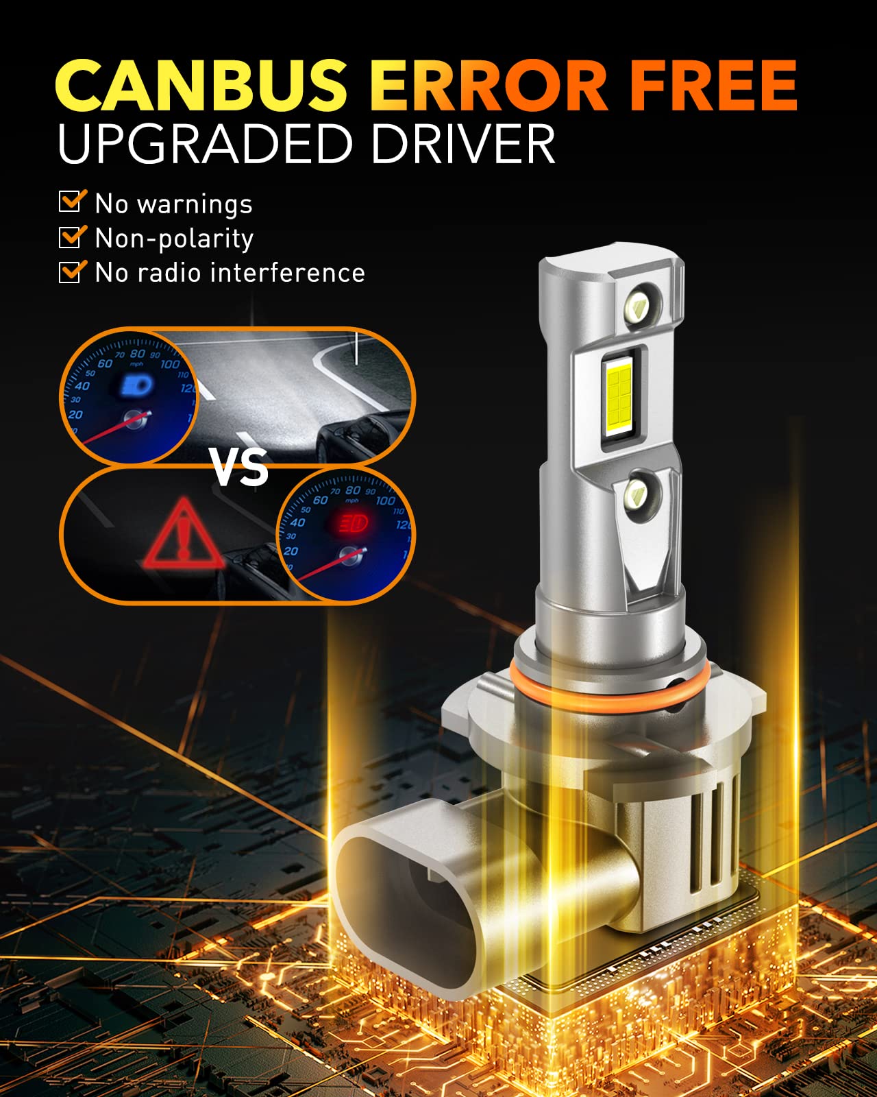 OXILAM installed in fog light housing showing improved road coverage