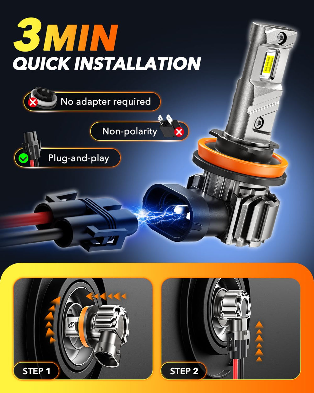 OXILAM bulb installed in fog light housing showing sealed protection