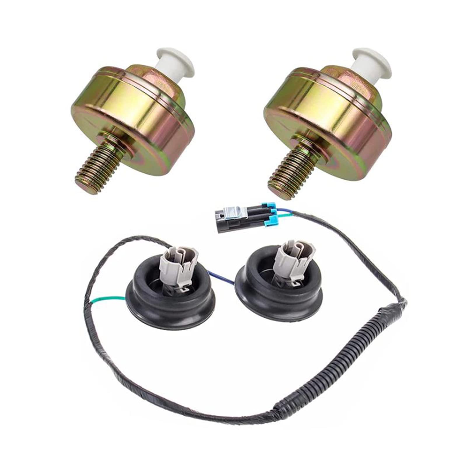 OYEAUTO knock sensor front view showing connector and housing for correct fit