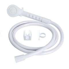 OYMOV handheld shower head front view showing clean design and easy grip for quick rinsing