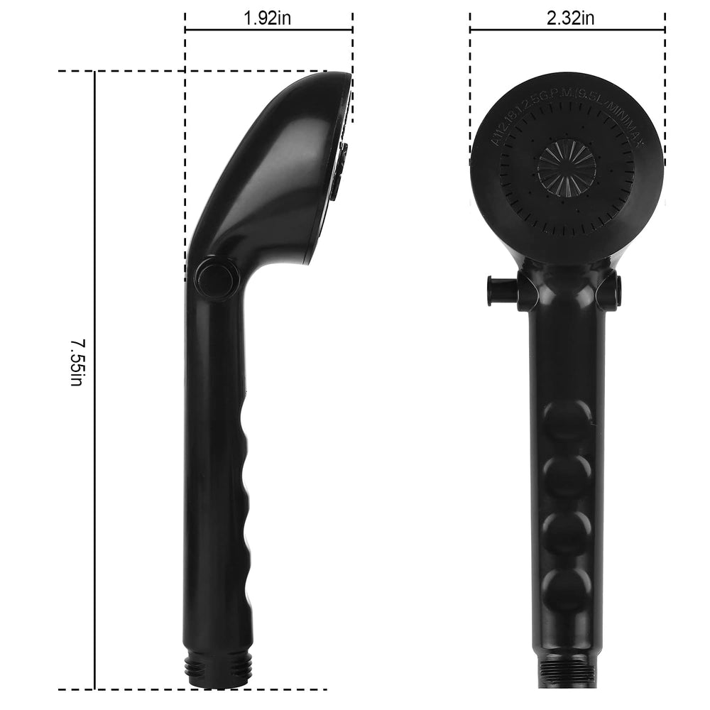 OYMOV mounted in RV wet bath showing compact fit and improved shower function