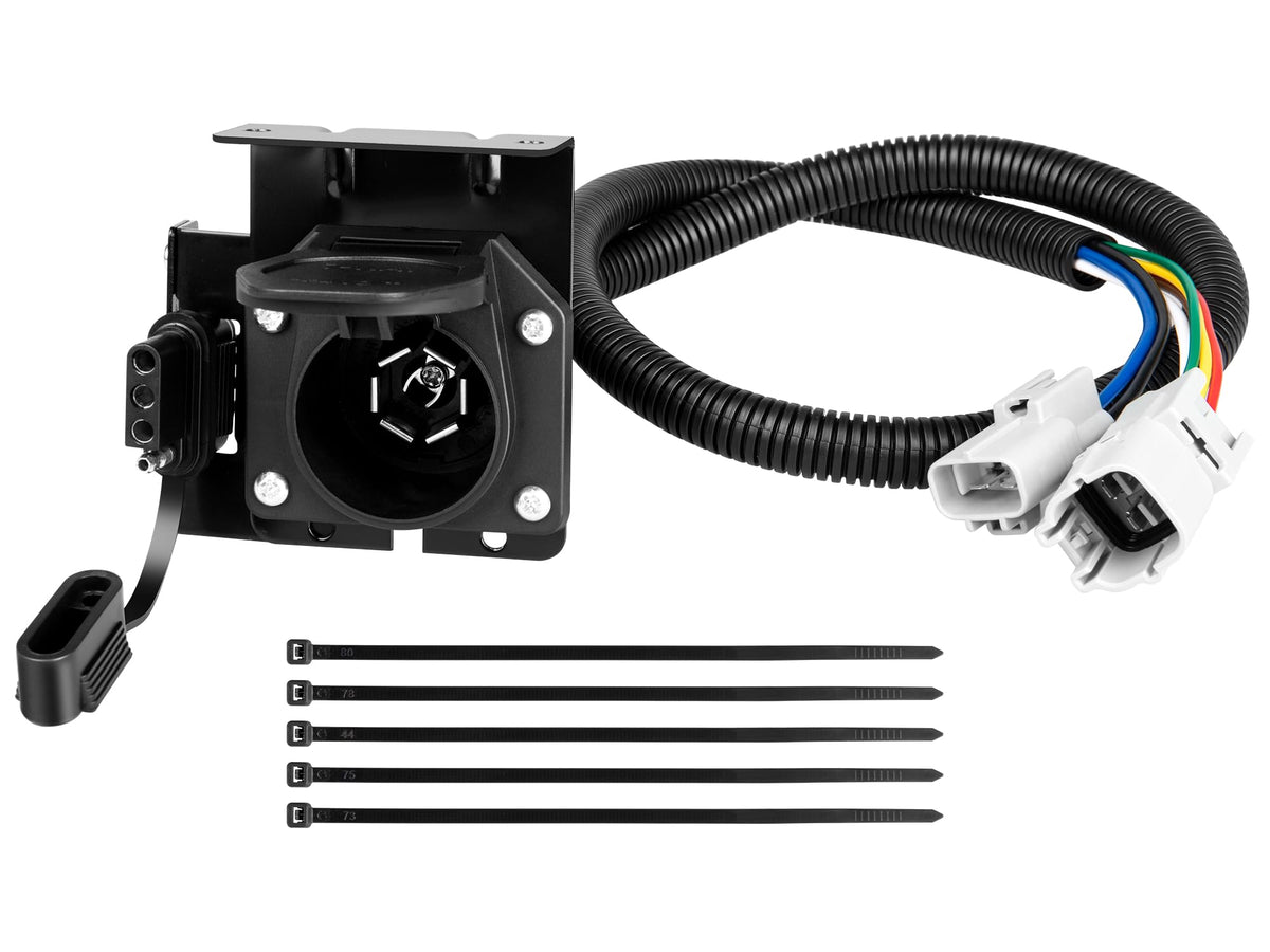 Oyviny front plug showing both 7-way blade and 4-way flat connectors for versatile towing