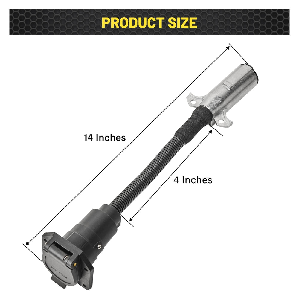 Oyviny adapter connected to trailer demonstrating secure electrical hookup