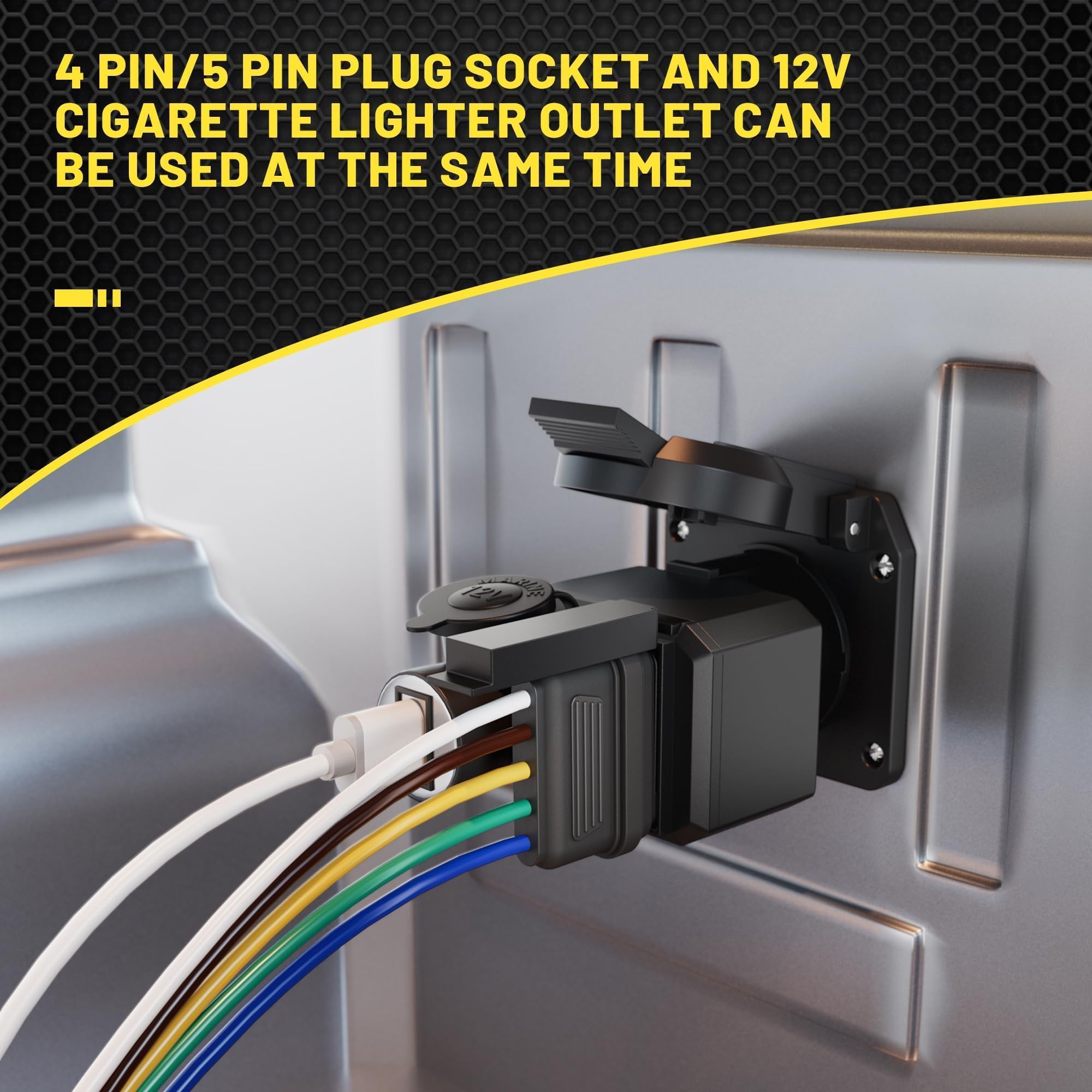 Oyviny adapter installed in truck bed providing convenient rear power benefit
