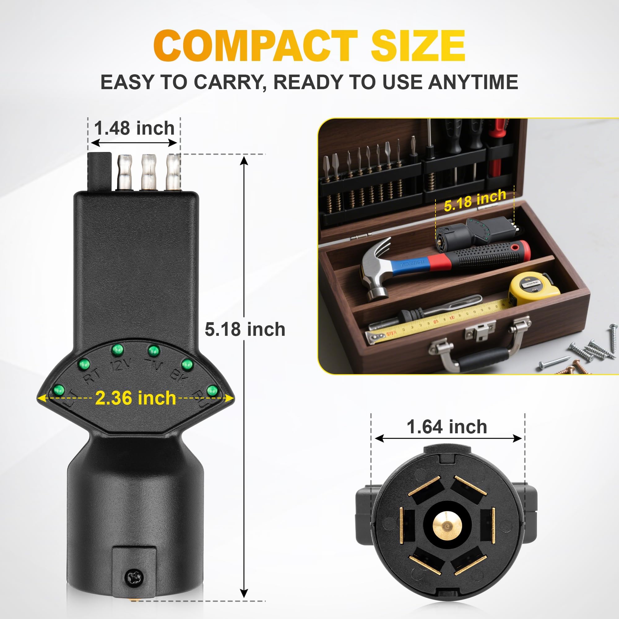 Oyviny used during an RV pre-trip check to verify trailer lights and avoid roadside issues