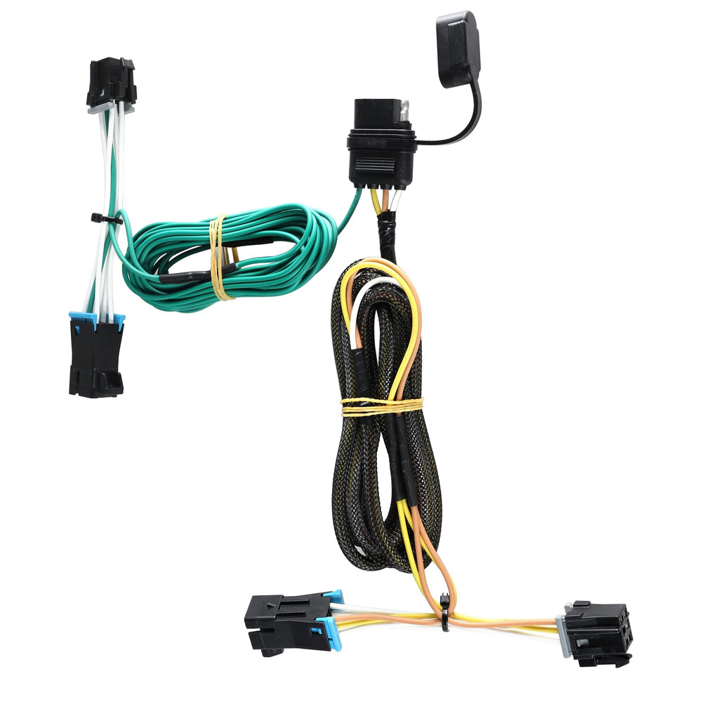 Oyviny harness in use with a trailer connected demonstrating safe towing lighting