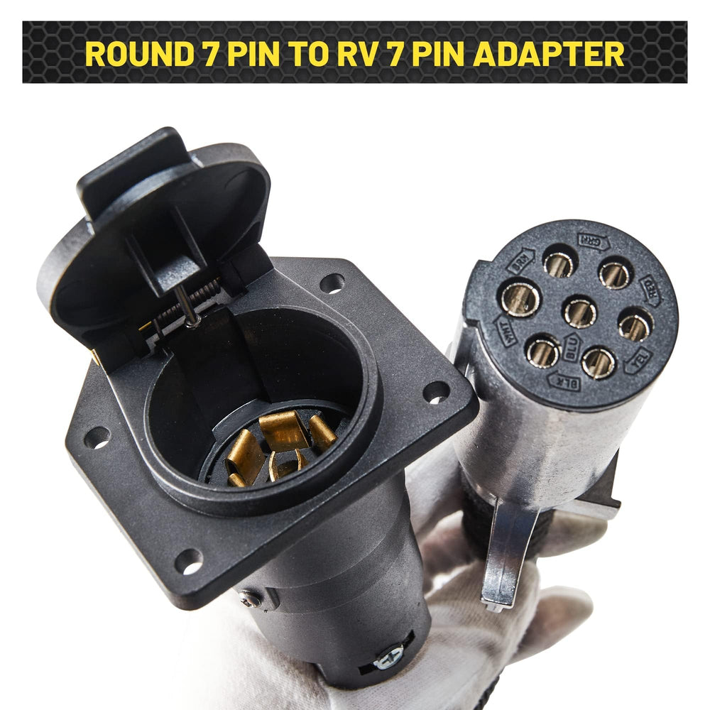 Oyviny adapter mounted near hitch with bracket for tidy storage benefit
