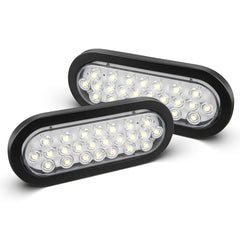 Oyviny front view showing oval 6-inch light and bright LEDs for improved visibility
