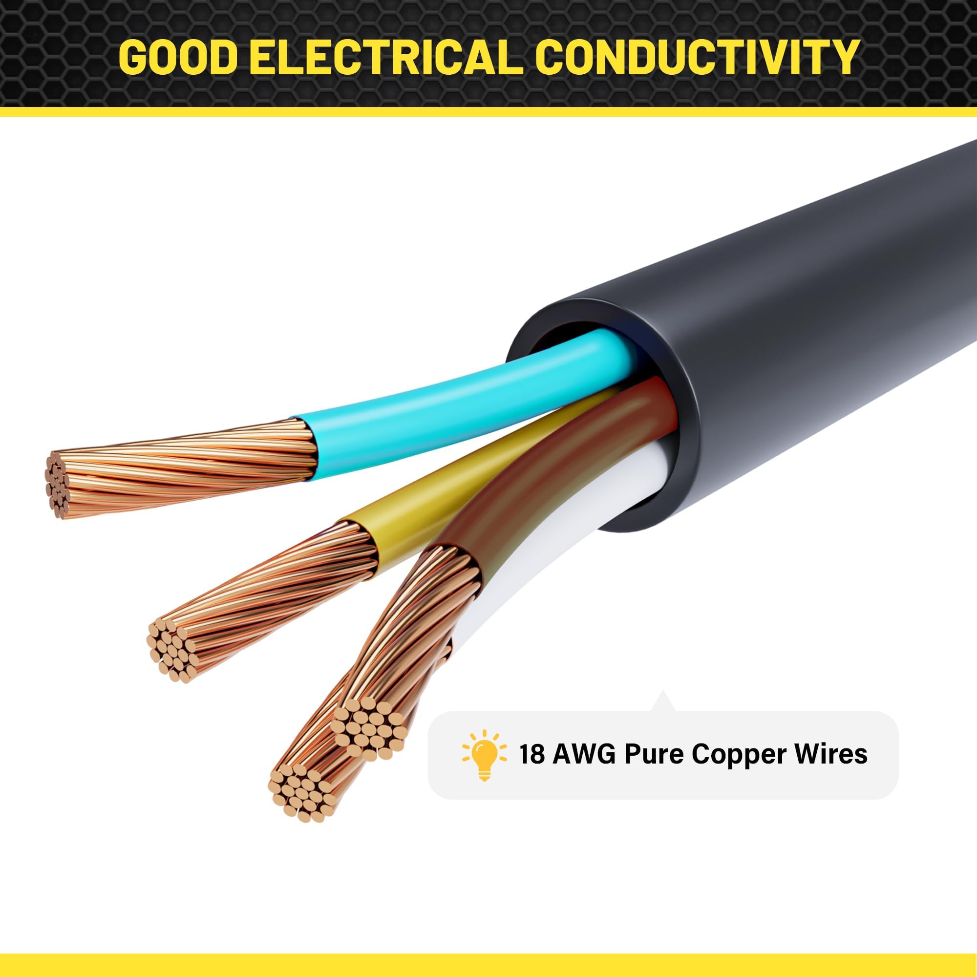 Oyviny PVC jacketed cable texture highlighting abrasion resistance benefit