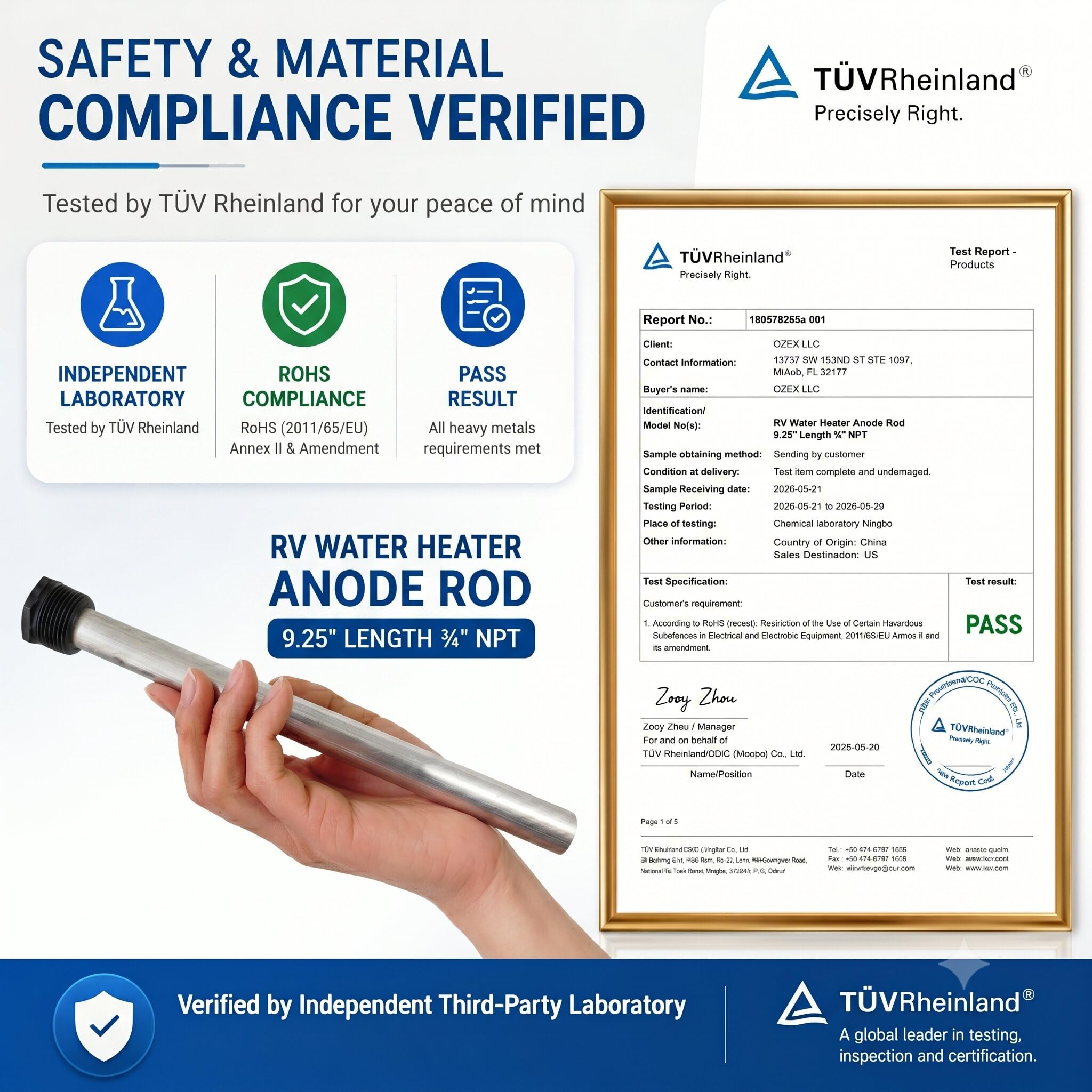Ozek thread close-up highlighting 3/4" NPT compatibility and seal reliability