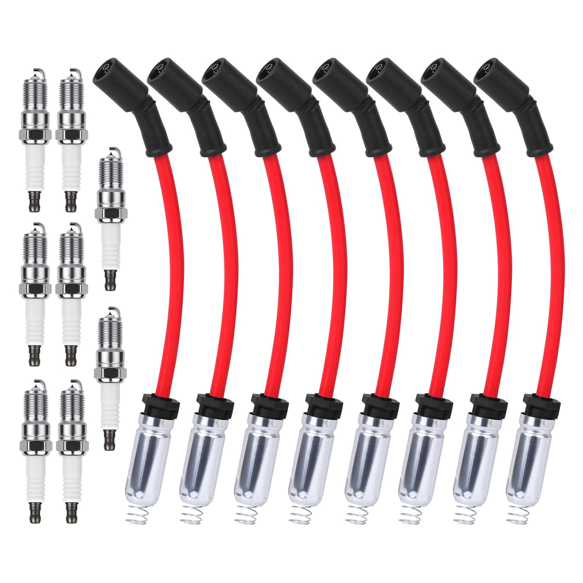 Ozikutech front packaging set showing full 8-piece kit and fitment list for easy selection