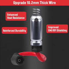 Ozikutech iridium spark plug closeup highlighting 1mm pre-gap for consistent ignition