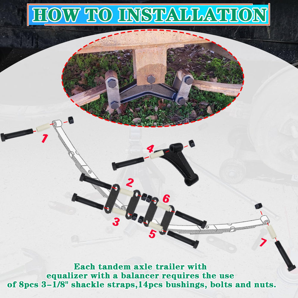 OZISENS shackle straps detail highlighting correct hole spacing and fitment