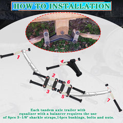 OZISENS shackle straps detail highlighting correct hole spacing and fitment